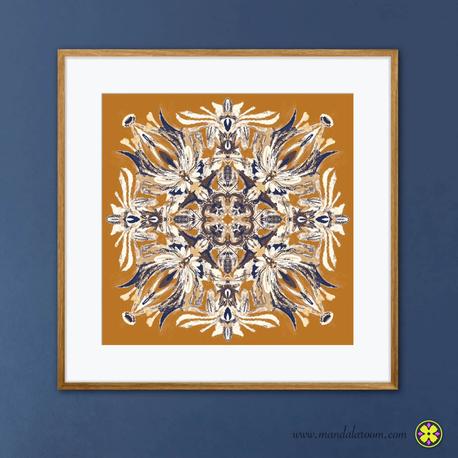 mandala room decor print in frame