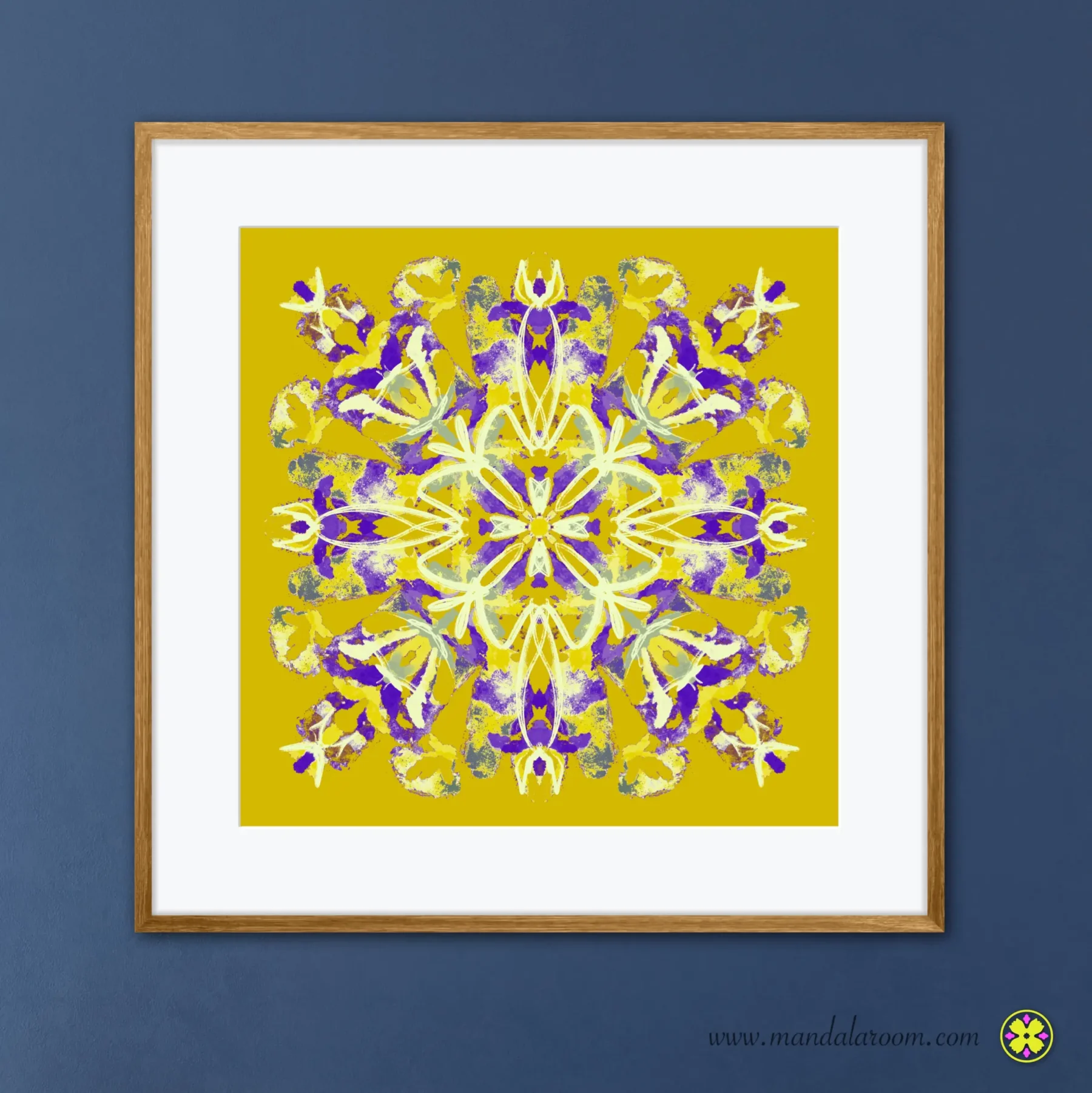 colorful mandala wall art drawing
