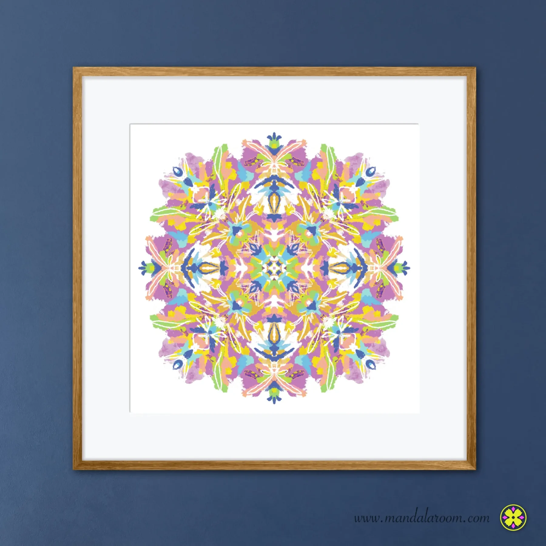 colorful mandala art print by mandala room