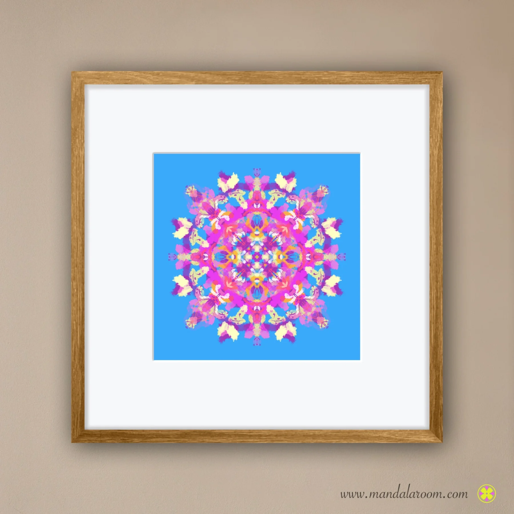 cheerful mandala painting art print by mandala room