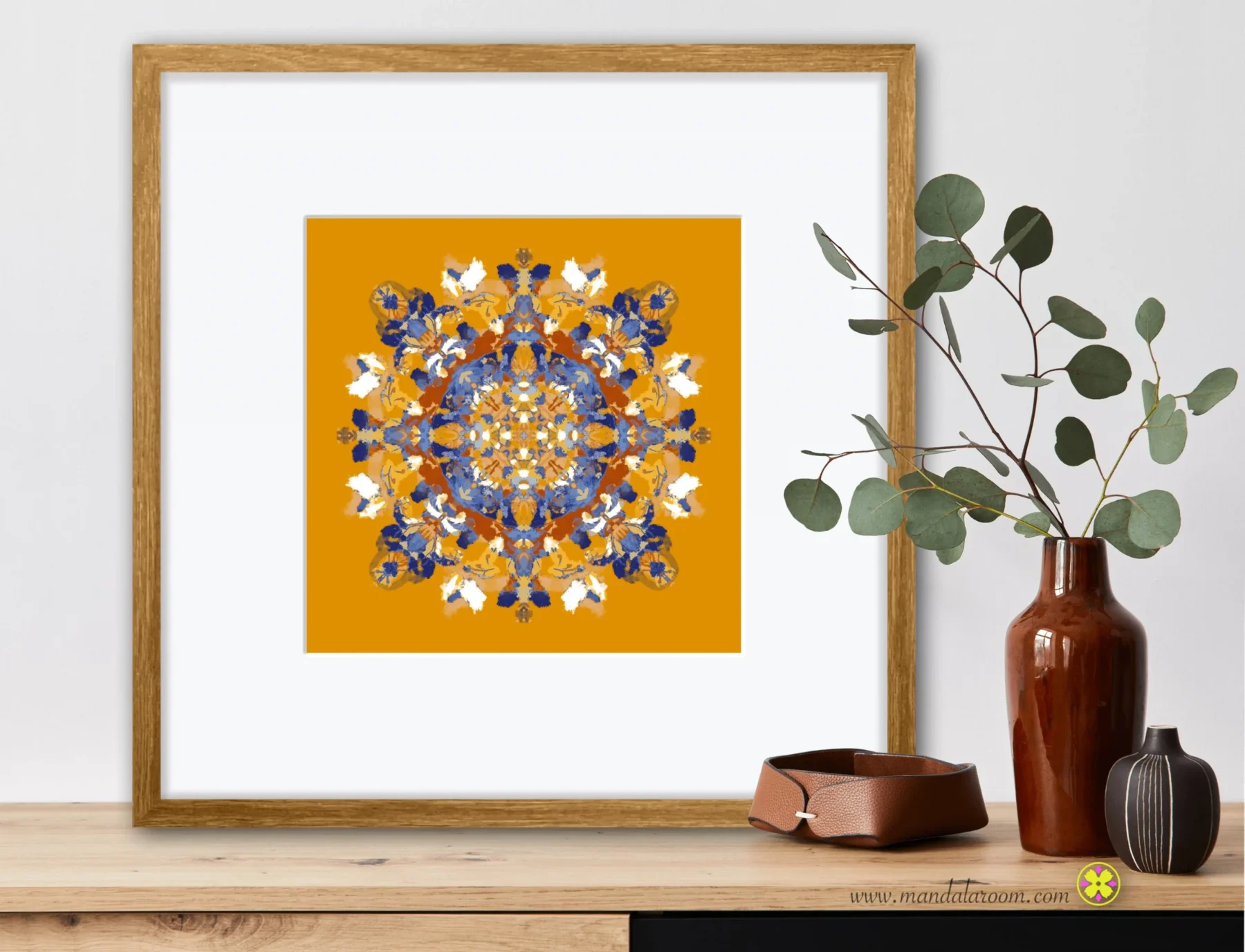 mandala wall art print with home decor