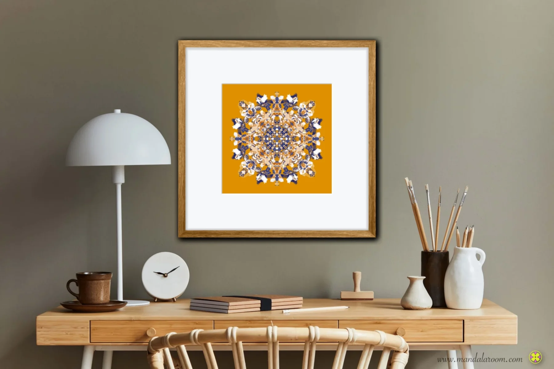 mandala wall decor in frame