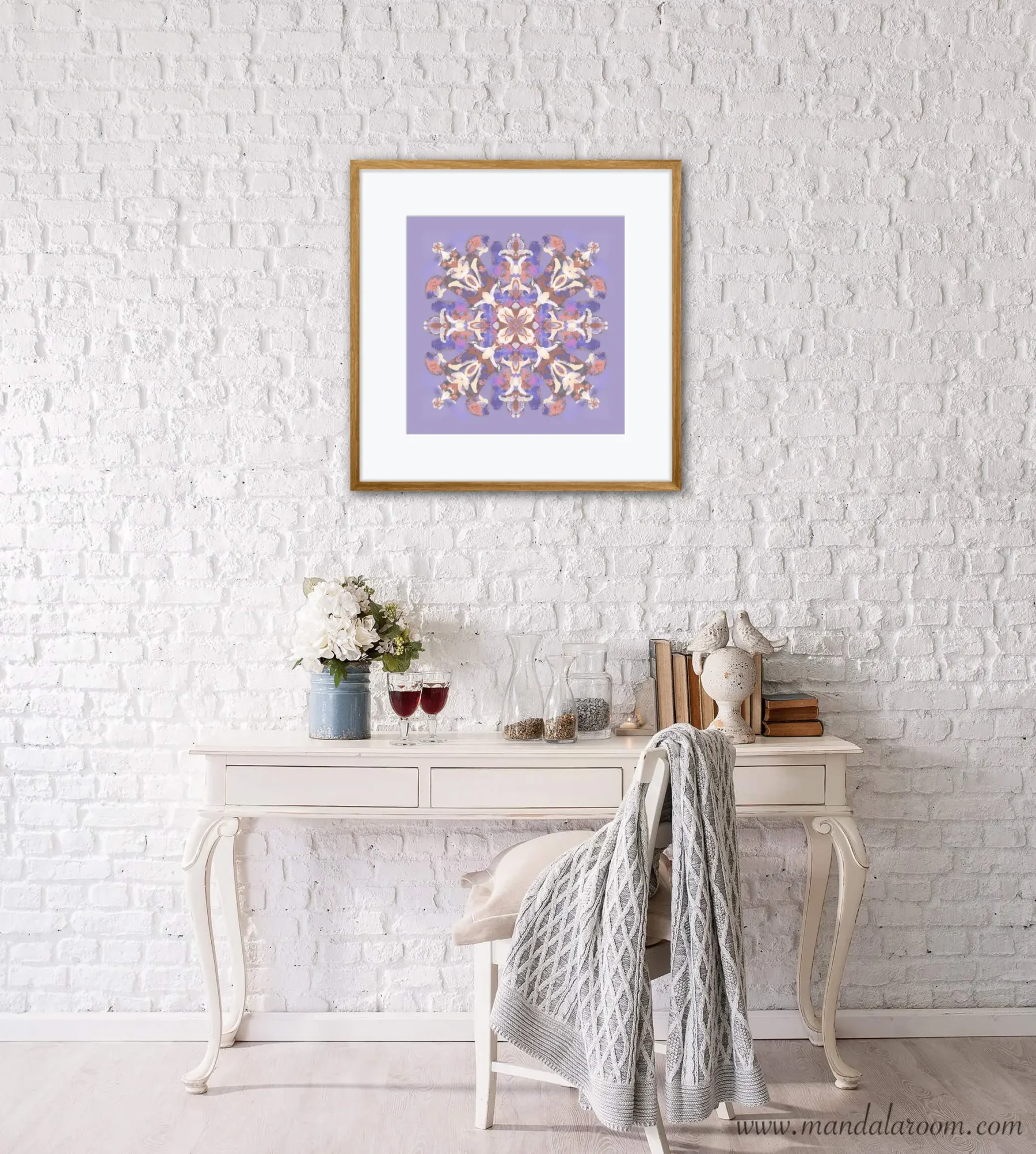 Colorful Mandala painting home decor giclee print by Mandala Room