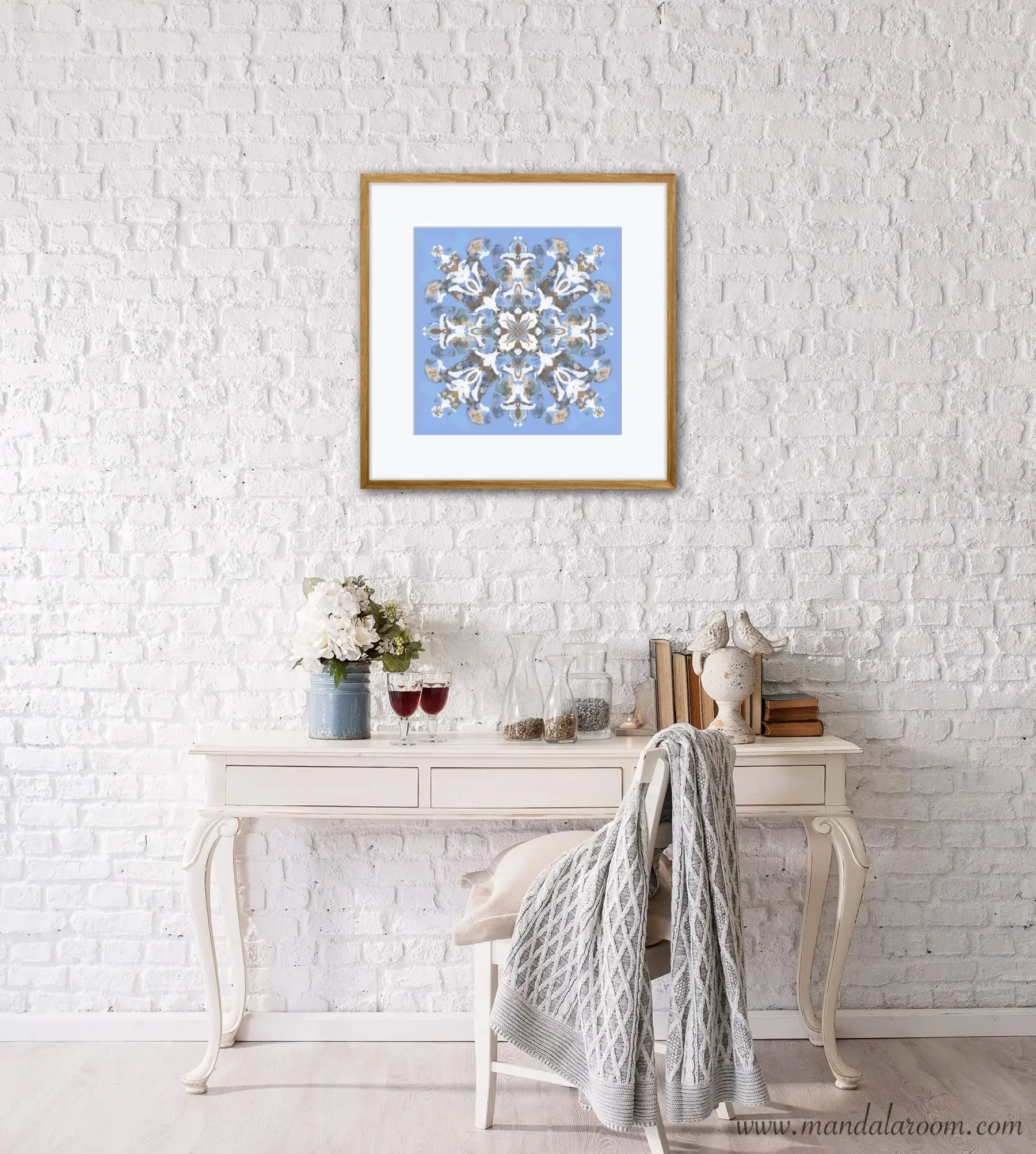 Romantic Mandala painting giclee Art Print for home decor