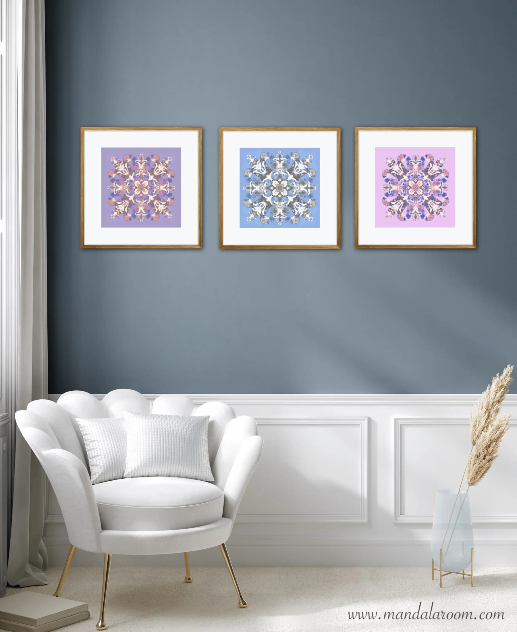 Romantic Mandala painting giclee wall Art Print set for home decor