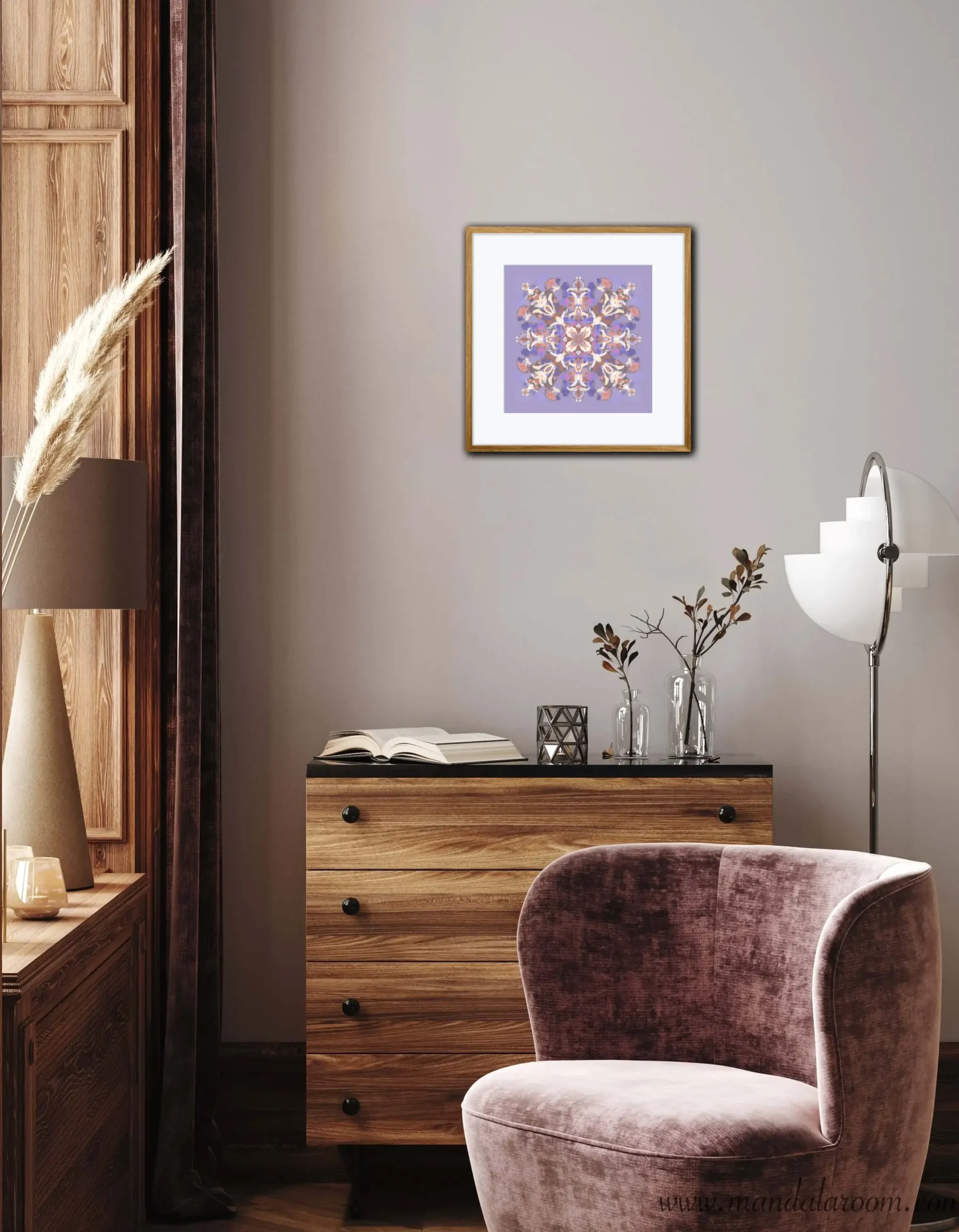 Romantic Mandala painting giclee wall Art Print for home decor