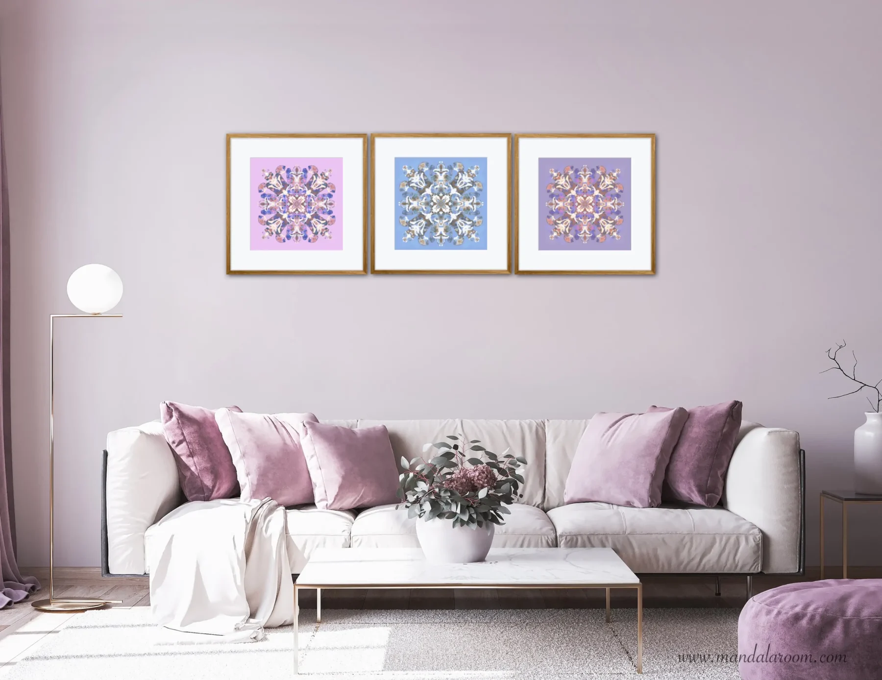 Romantic Mandala wall Art Print painting set for home decor