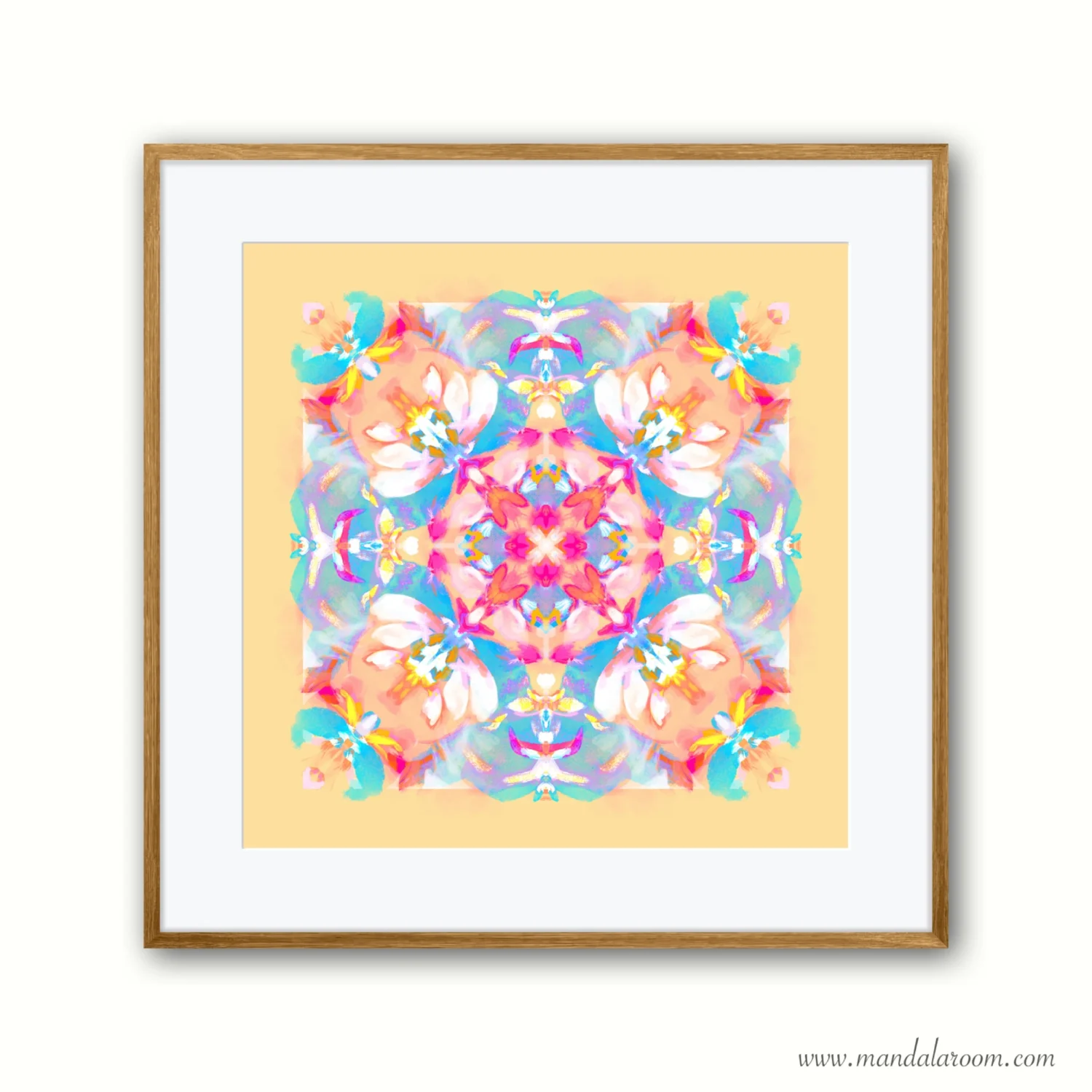 Colorful Mandala painting wall art home decor by Mandala Room