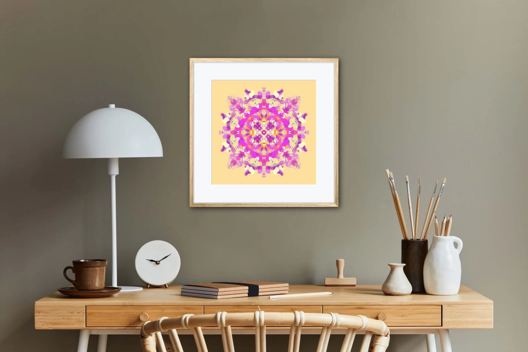 Colorful Mandala wall art home decor by Mandala Room