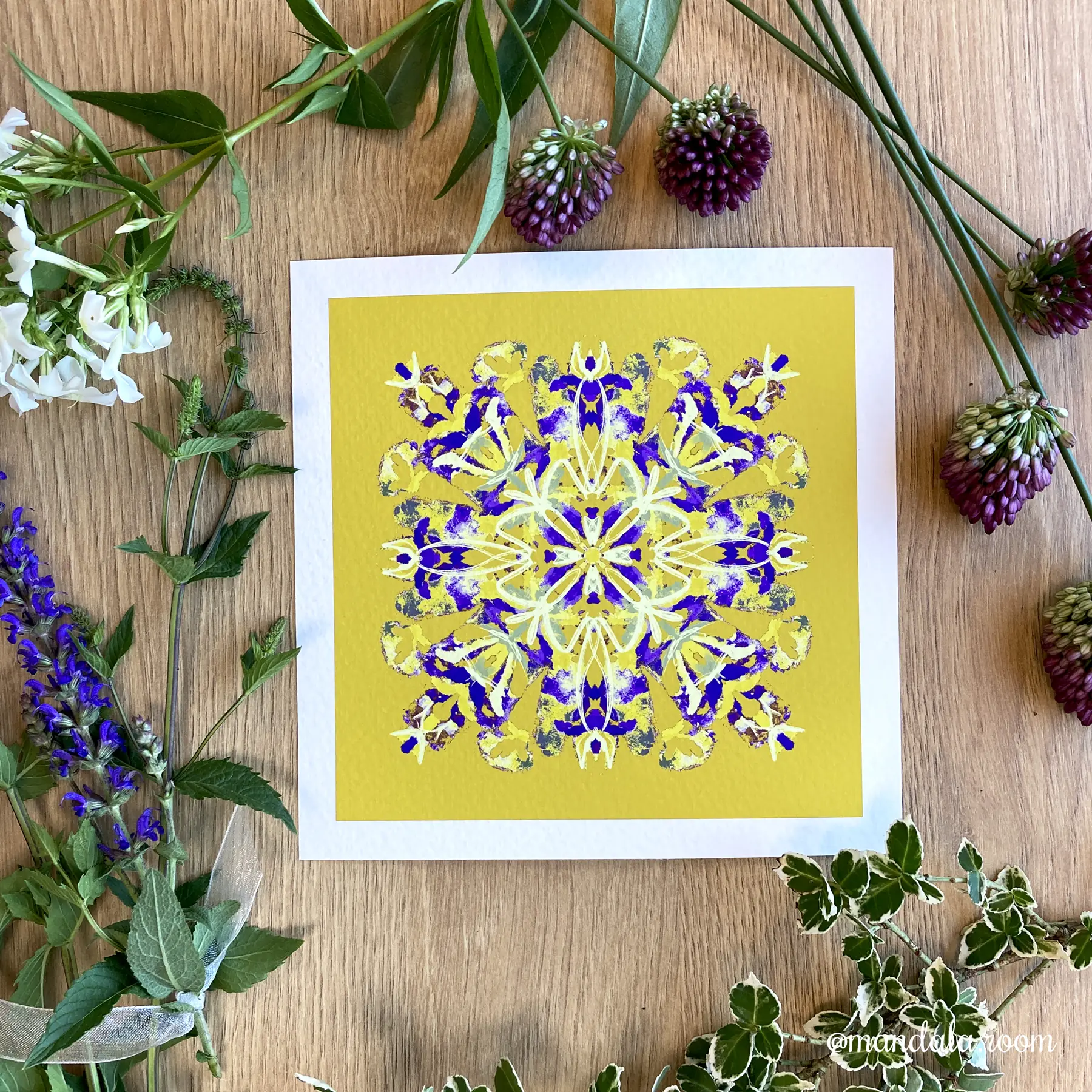 Colorful Mandala Art Print for home decor by Mandala Room