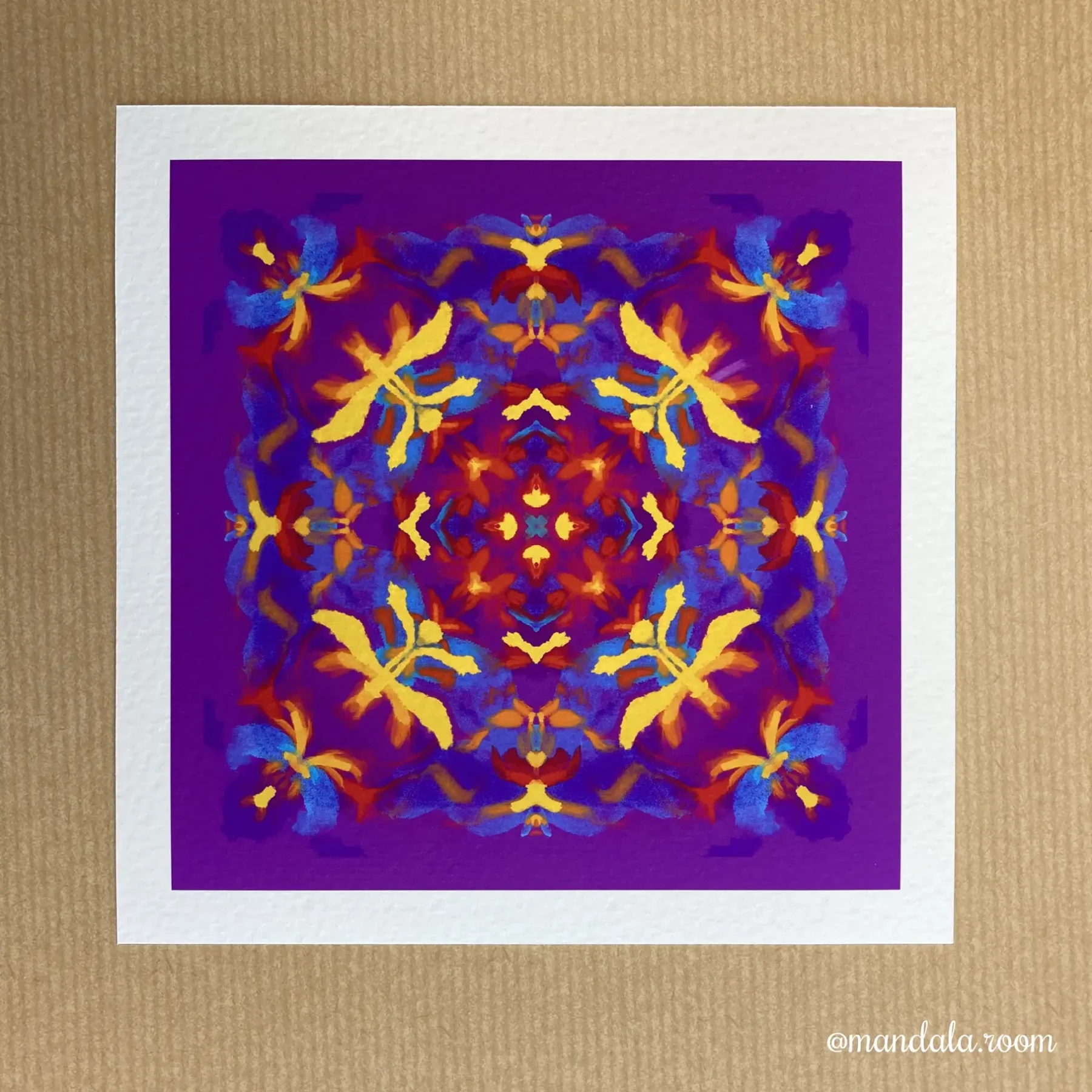 colorful mandala art print by mandala room