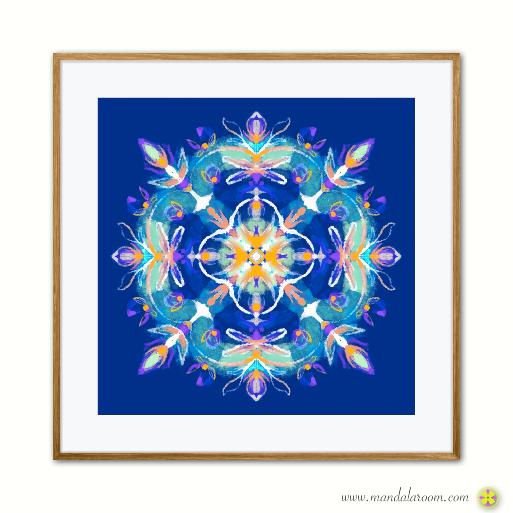 colorful mandala painting art print