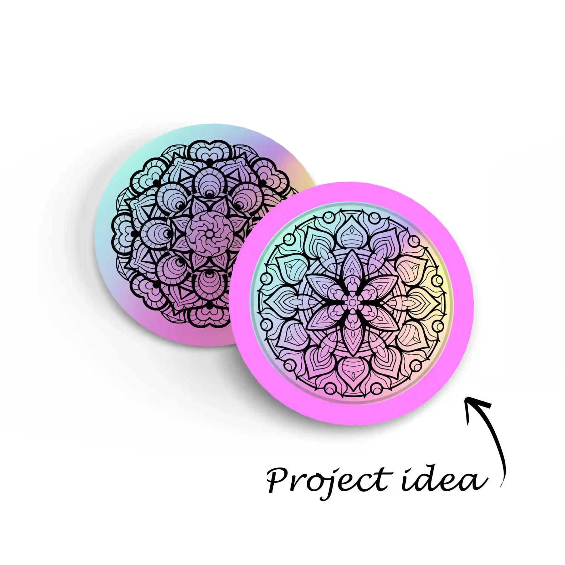 Downloadable Mandala clip art images with transparent background for mandala crafts