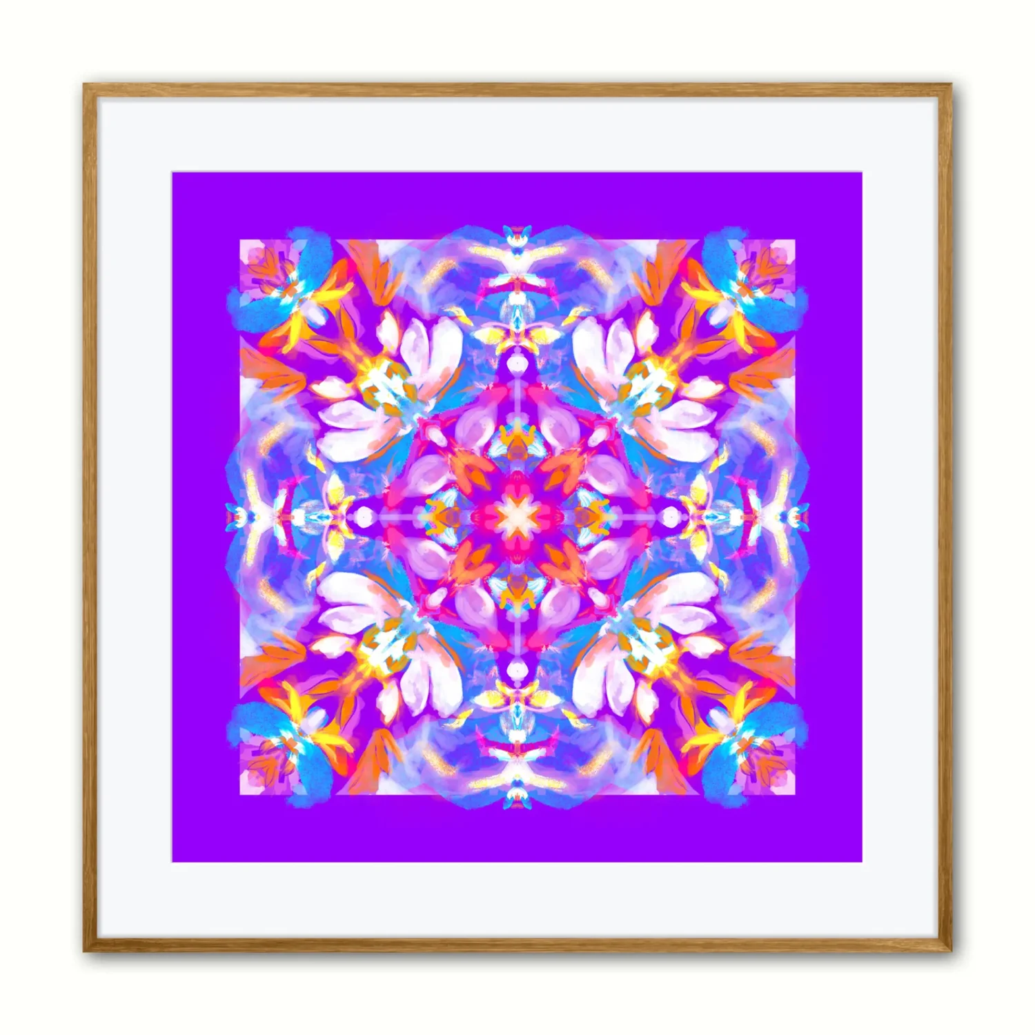 Colorful mandala painting art print for home decor by Mandala Room