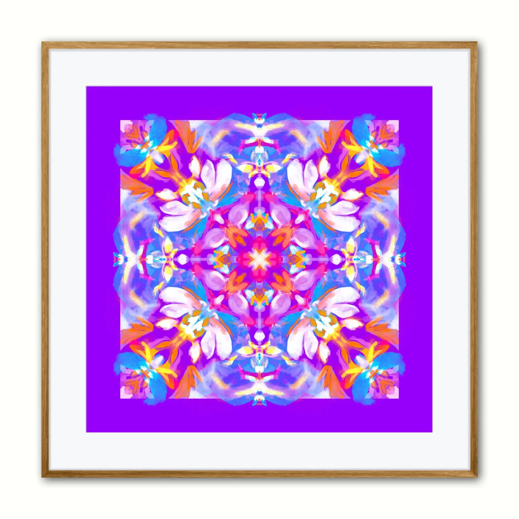 Colorful mandala painting art print for home decor by Mandala Room
