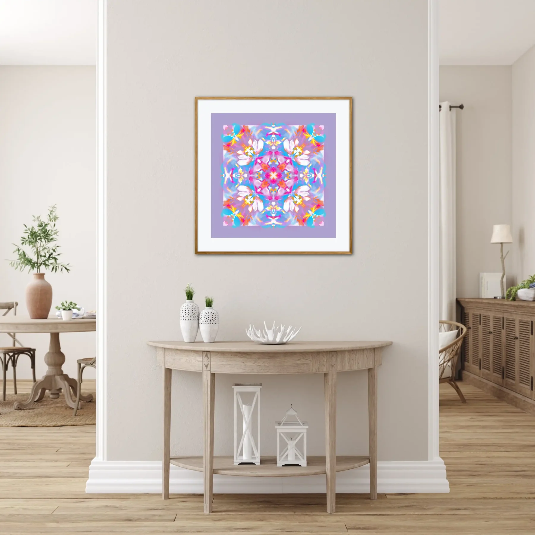 Unique mandala painting wall art print for modern home decor giclee print