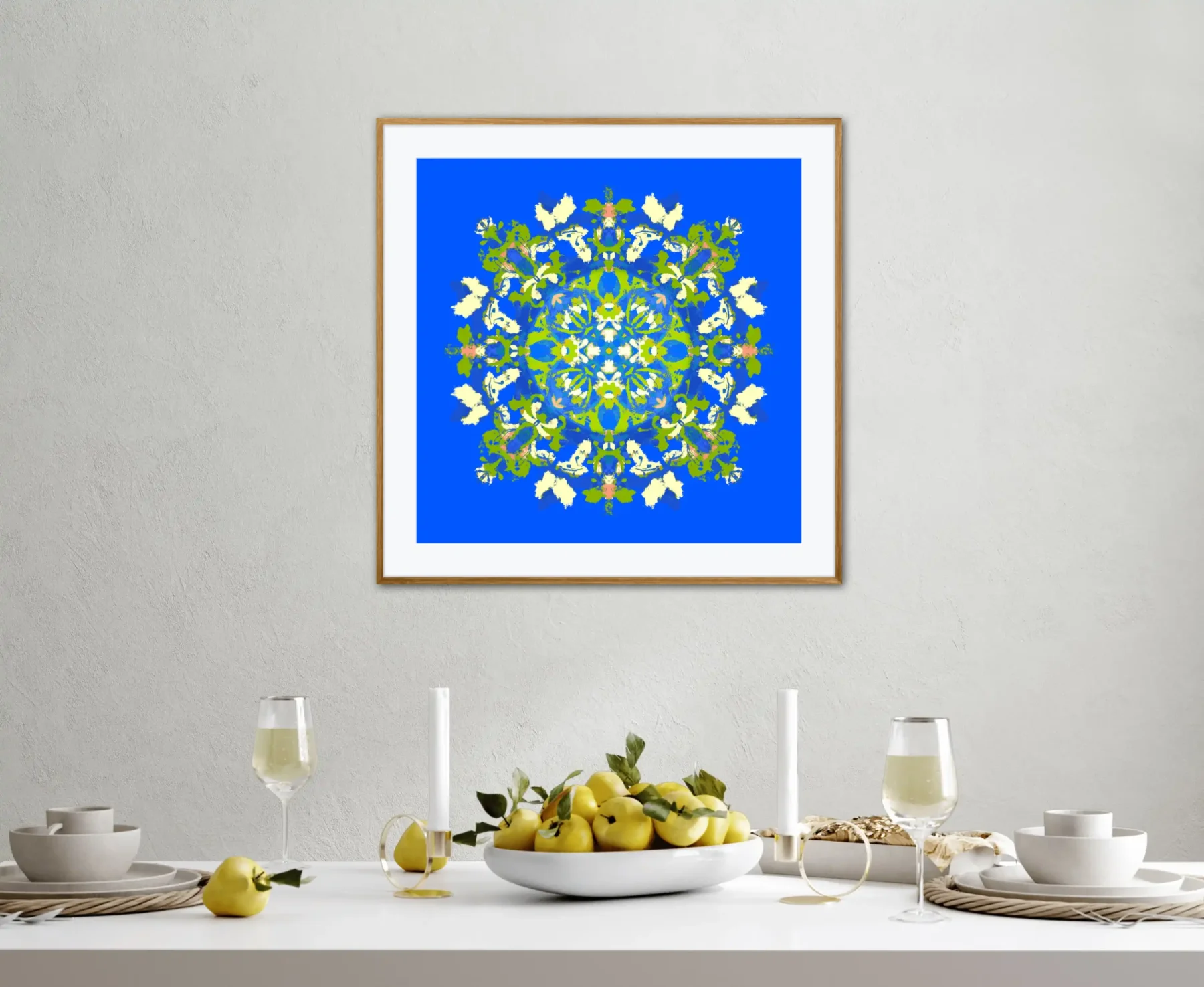 Professional colorful mandala wall art print giclee print for bloom and prosperity