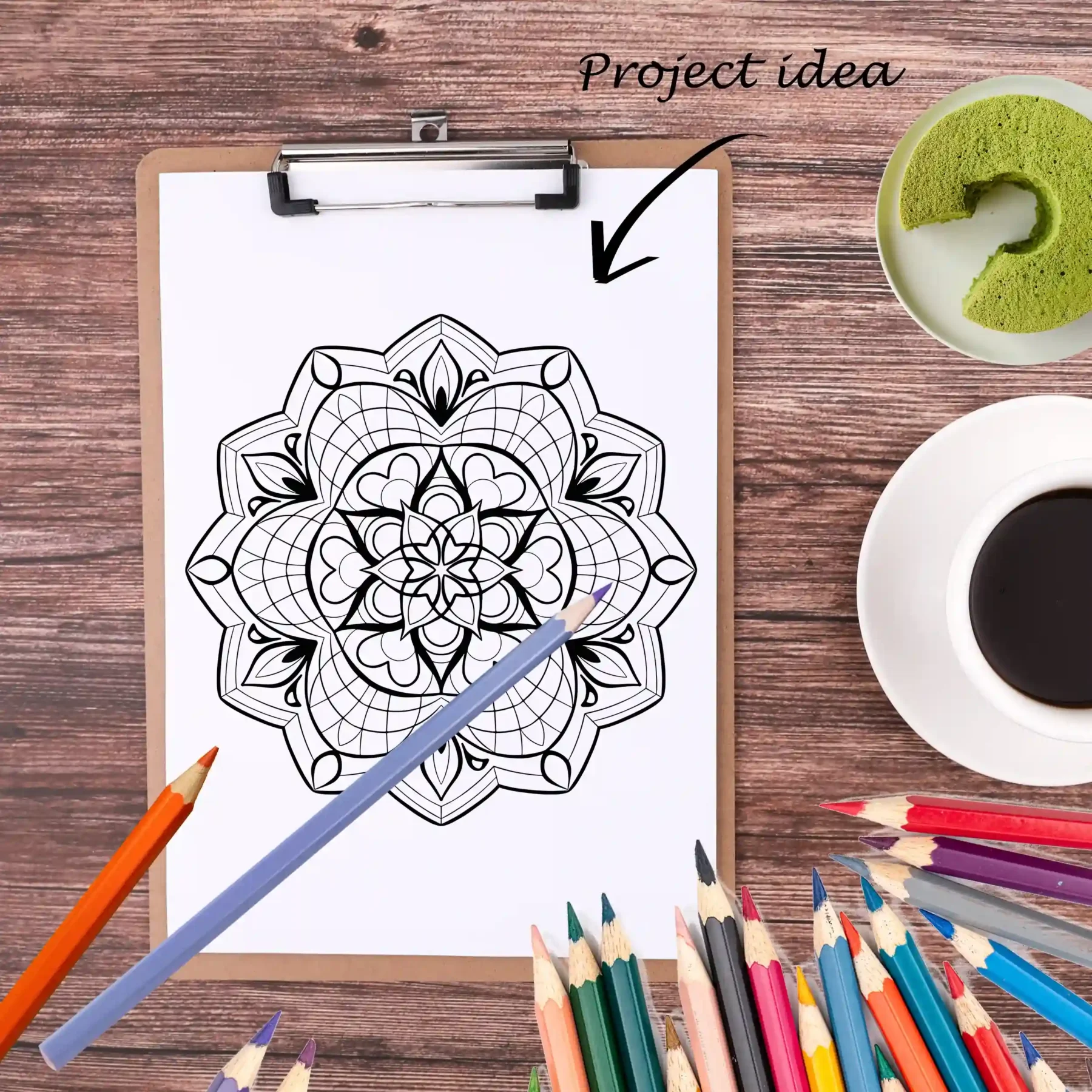 Printable Instsant download Adult mandala coloring pages