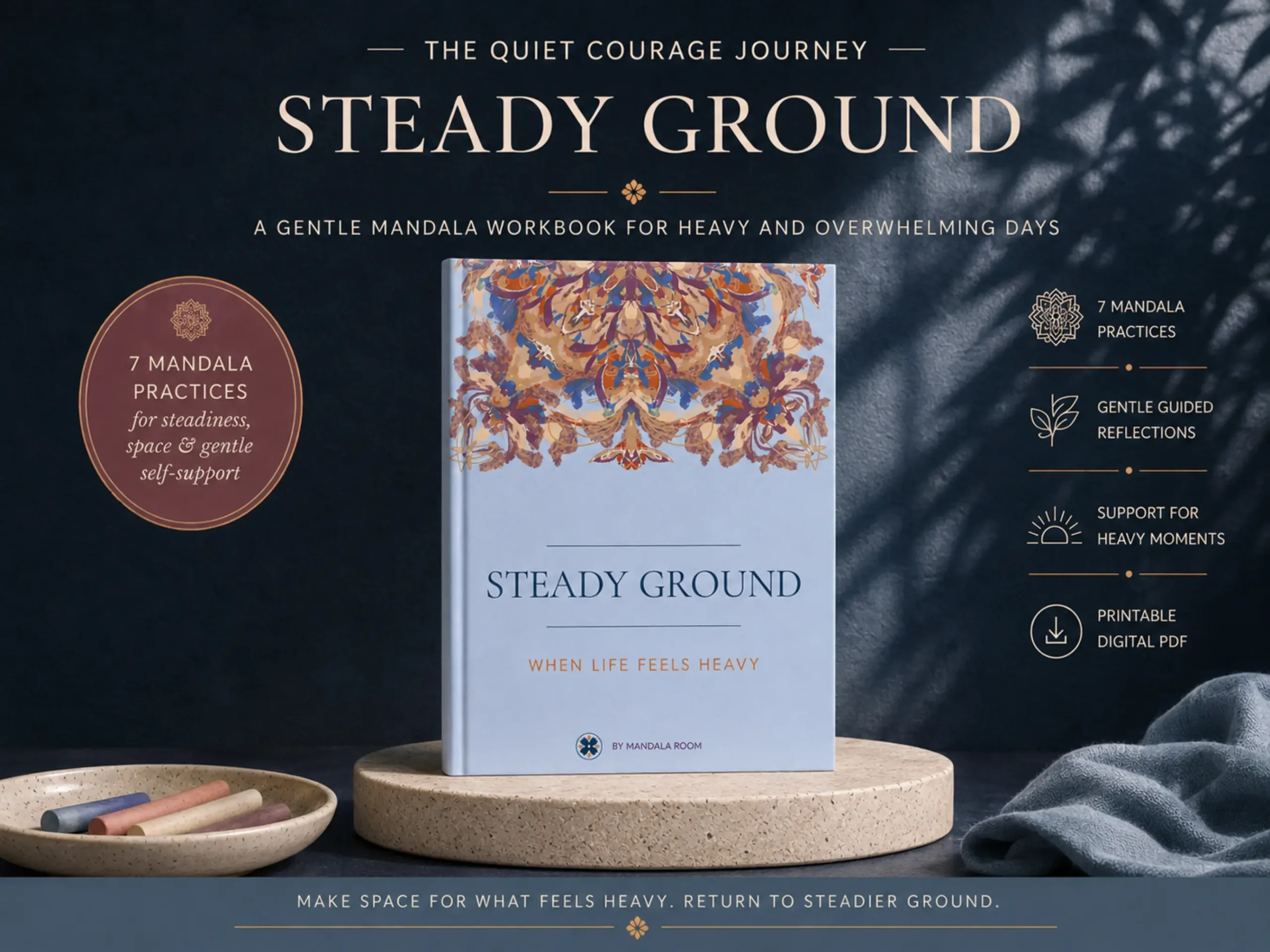 Steady Ground - Guided Mandala Reflection When Life Feels Heavy